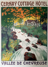 Load image into Gallery viewer, Art Nouveau Style "Cernay Cottage Hotel" Vallee de Chevreuse Original 1910 Poster.