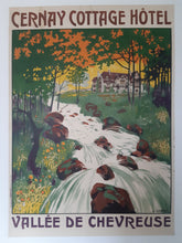 Load image into Gallery viewer, Art Nouveau Style "Cernay Cottage Hotel" Vallee de Chevreuse Original 1910 Poster.