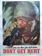 Load image into Gallery viewer, Beautiful Original American WWII Safety Poster - Dated 1943