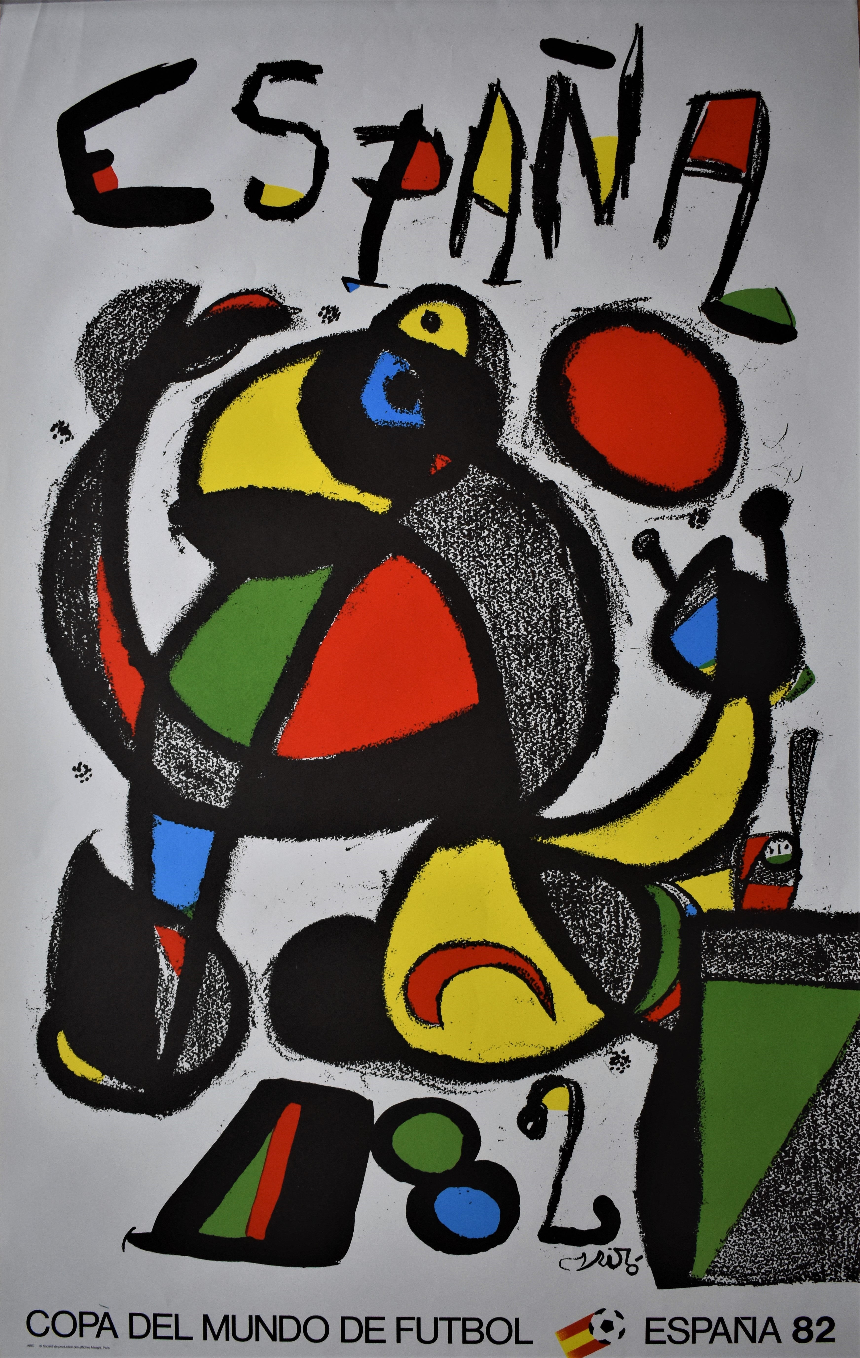 Original Spanish 1982 World Cup of Soccer Poster by J. Miró
