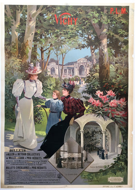 1895 Original French Vichy Railway Travel Poster