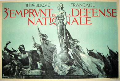 1916 Original French First World War 3rd Bond Drive Poster