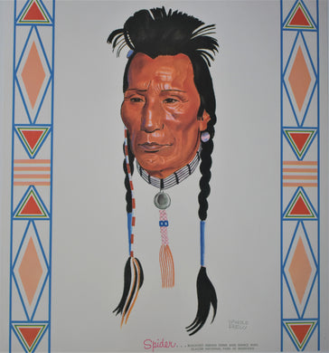 1930s Native American Warrior Poster by Famous Artist Winold Reiss