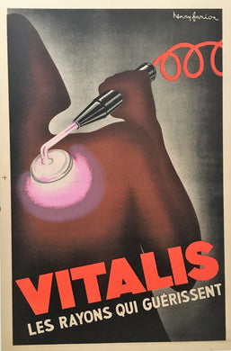 1930s Quack Medicine Poster for Vitalis, the Rays that Heal - Original Lithograph
