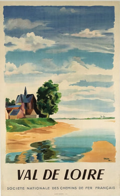 1946 Val de Loire Original Lithographic National Railway Poster