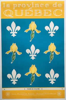 1960s Province of Quebec Original Tourist Poster