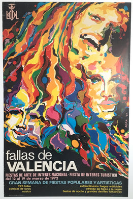 1972 Fallas de Valencia Original Celebration Poster