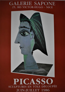 1986 Picasso Exhibition Poster Galerie Sapone, Nice, France