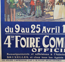 Load image into Gallery viewer, Original 1923 City of Brussels Commercial Exposition Poster
