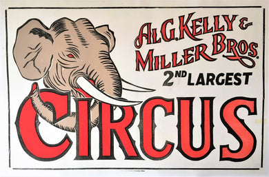 ALG Kelly & Miller Bros. 1959 Original Circus Poster