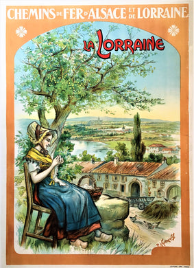 Alsace & Lorraine Original 1900s Railway Tourist Poster
