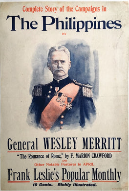 American Literary Poster “Frank Leslie’s Popular Monthly” Spanish American War Poster April 1899
