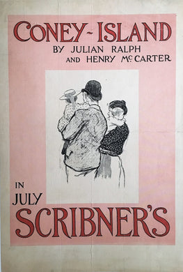 American Literary Poster “Scribner’s For July” 1899 - Coney Island