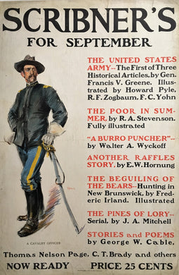 American Literary Poster “Scribner’s For September” 1899