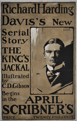April Edition of Scribner's Magazine, Richard Harding Davis, The King's Jackal Original Poster 1898