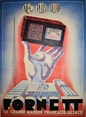Art Deco 1930s Original Fornett Radio Poster