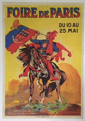 Beautiful Original 1920s Foire de Paris Lithographic Poster