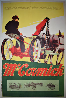 Beautiful Original McCormick 1932 Farm Implement Large Advertising Poster