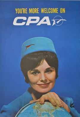 Beautiful and Original 1960s Canadian Pacific Airlines poster