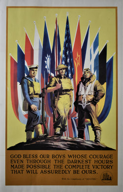British World War Two Poster “God Bless the Boys…”