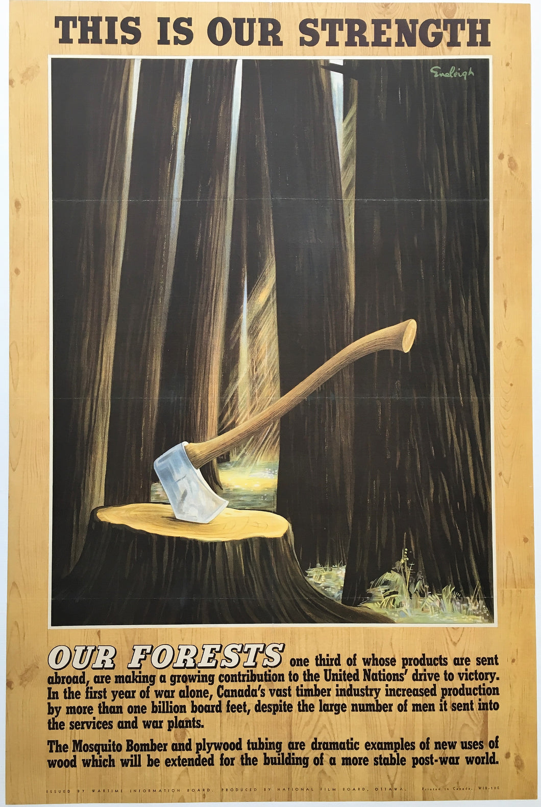 Canadian Original World War Two Poster, This is our Strength