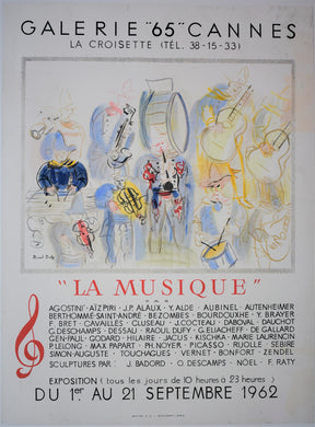Cannes Art Gallery Raoul Dufy Exhibition Poster
