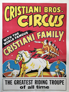 Cristiani Bros. Circus Original Poster 1960