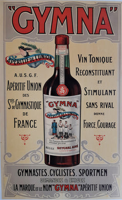 Excellent Condition 1900s Fortified Wine Poster Original Lithograph