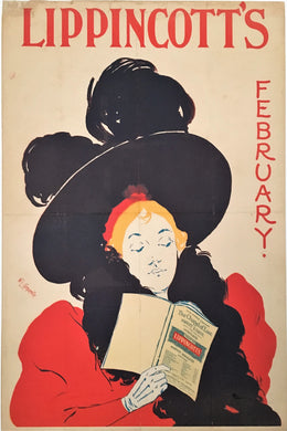 February 1895 Lippincott's Literary Advertising Poster