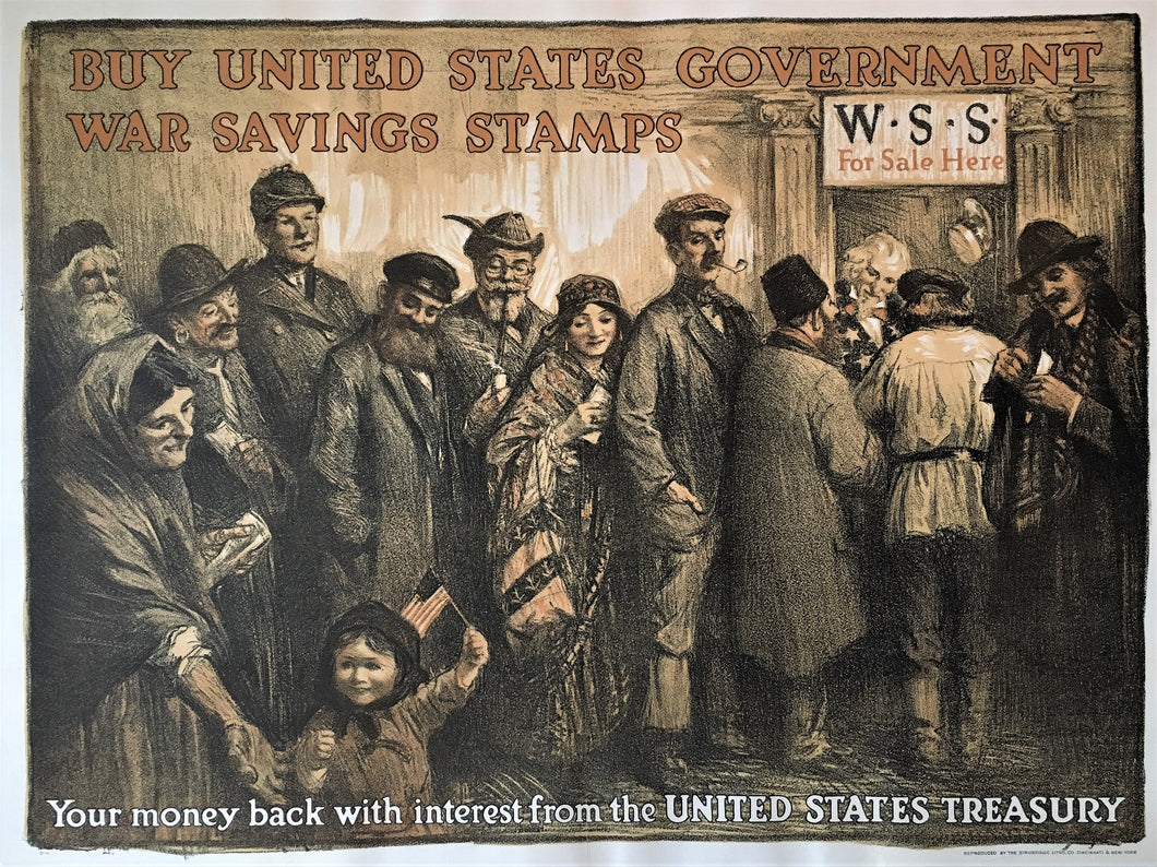 First World War United States Government War Savings Poster - Original Lithograph