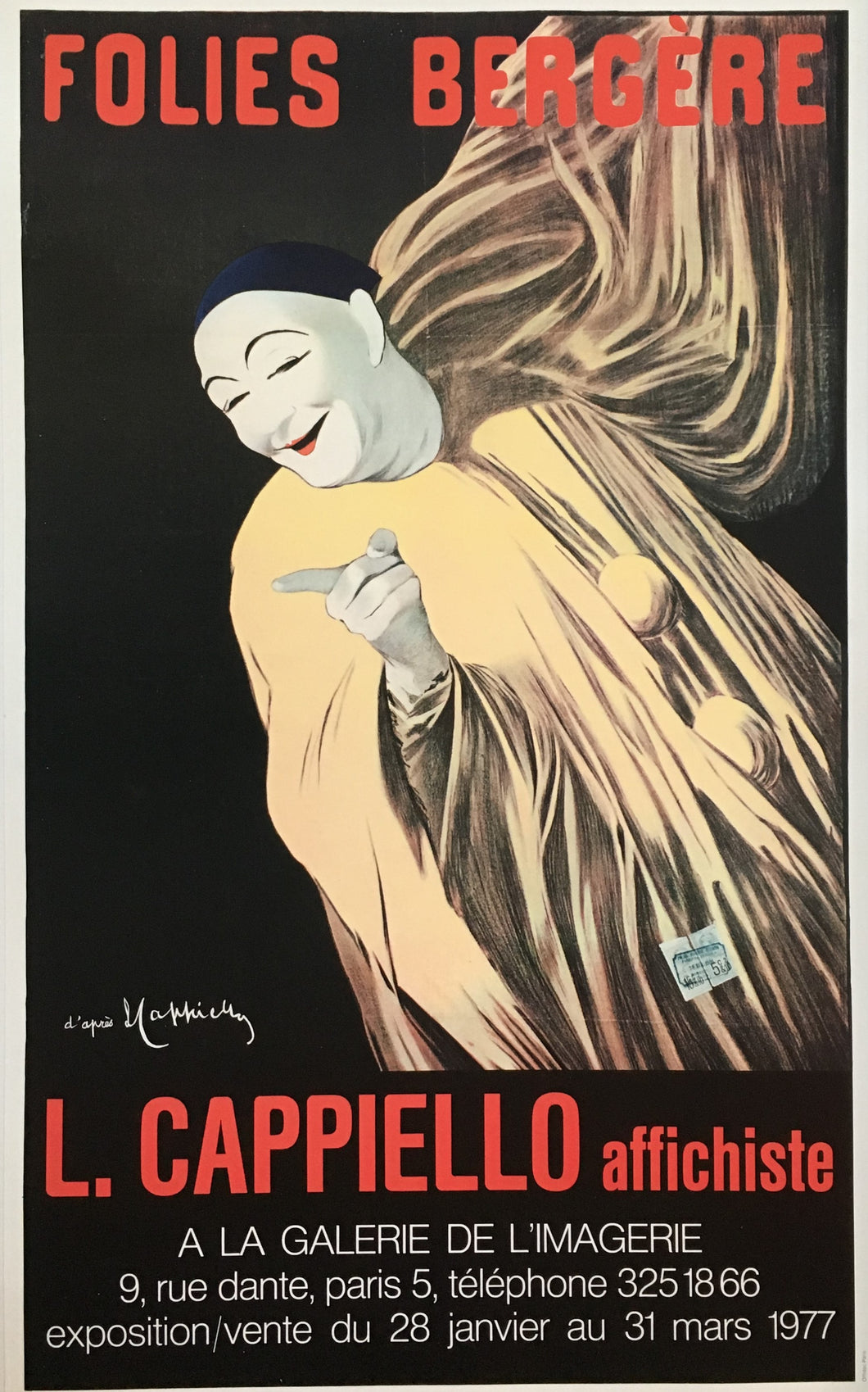 Folies Bergere, L. Cappiello Original Exhibition Poster