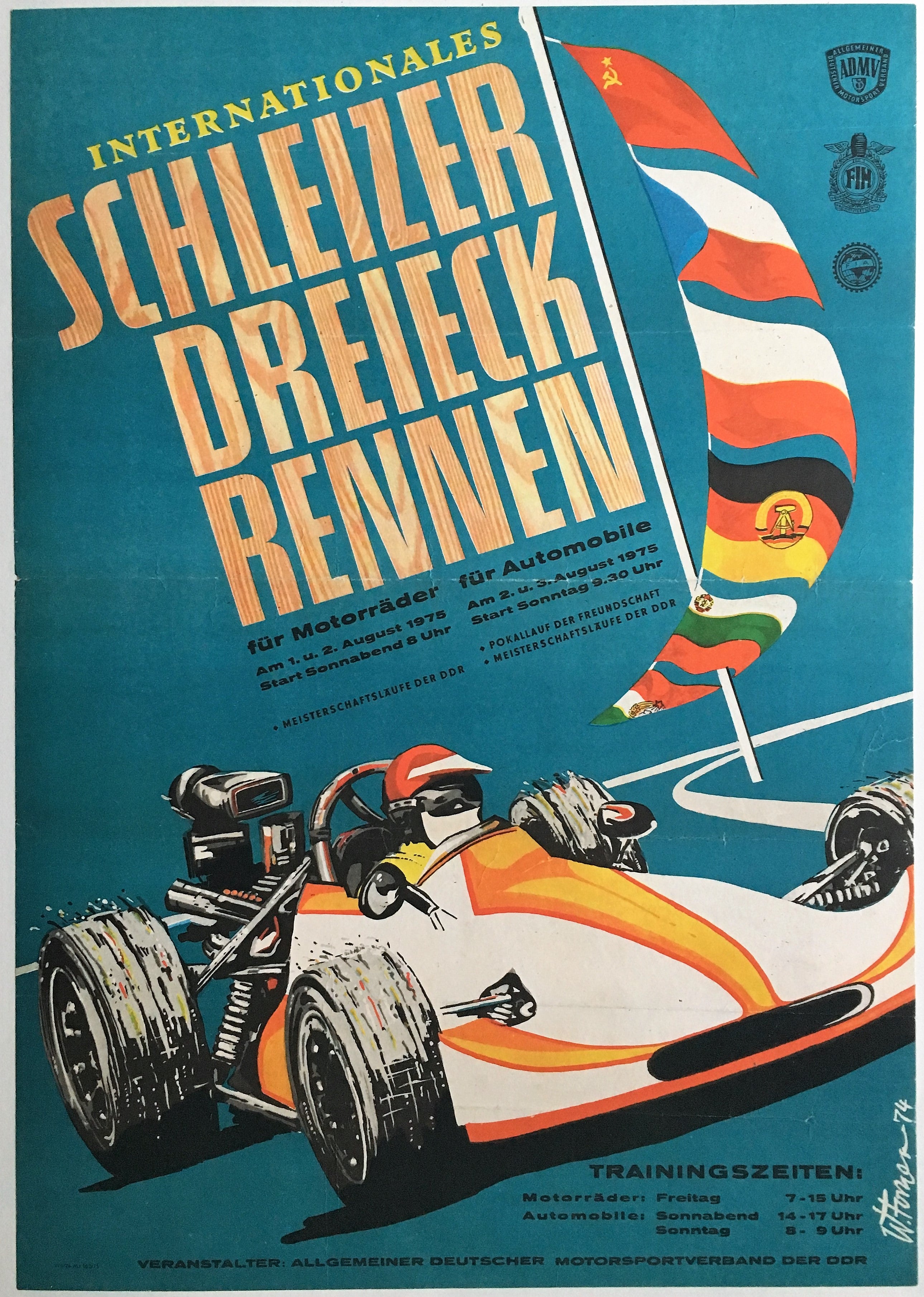 German International Drag Racing 1975 Original Poster ...