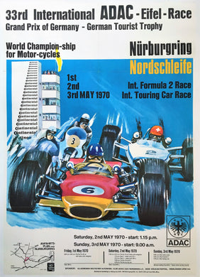 Grand Prix of Germany 1970 - 33rd International Race Original Poster