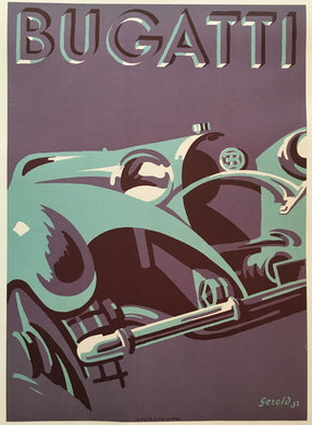 Great Art Deco Style Bugatti Poster