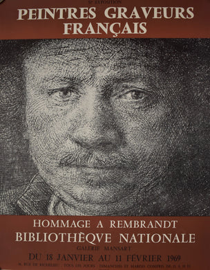 Homage to Rembrandt, National Library Exhibition Poster, 1969