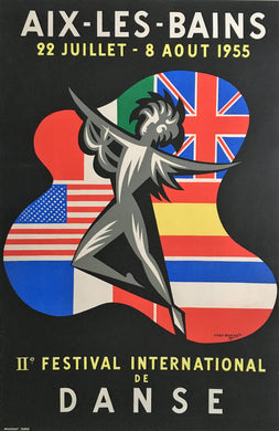 International Dance Festival Aix-Les-Bains 1955 - Original Poster