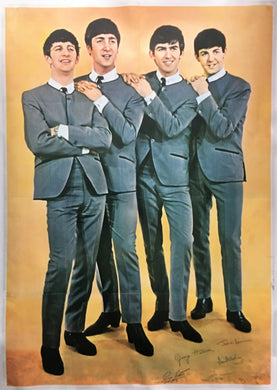 Large Original Beatles 1964 Poster Lithograph