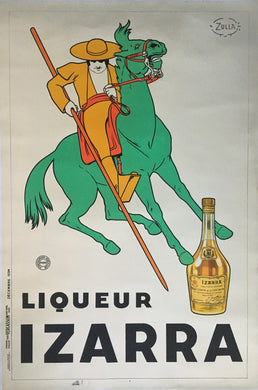 Liqueur Izarra Original White 1934 Art Deco Poster