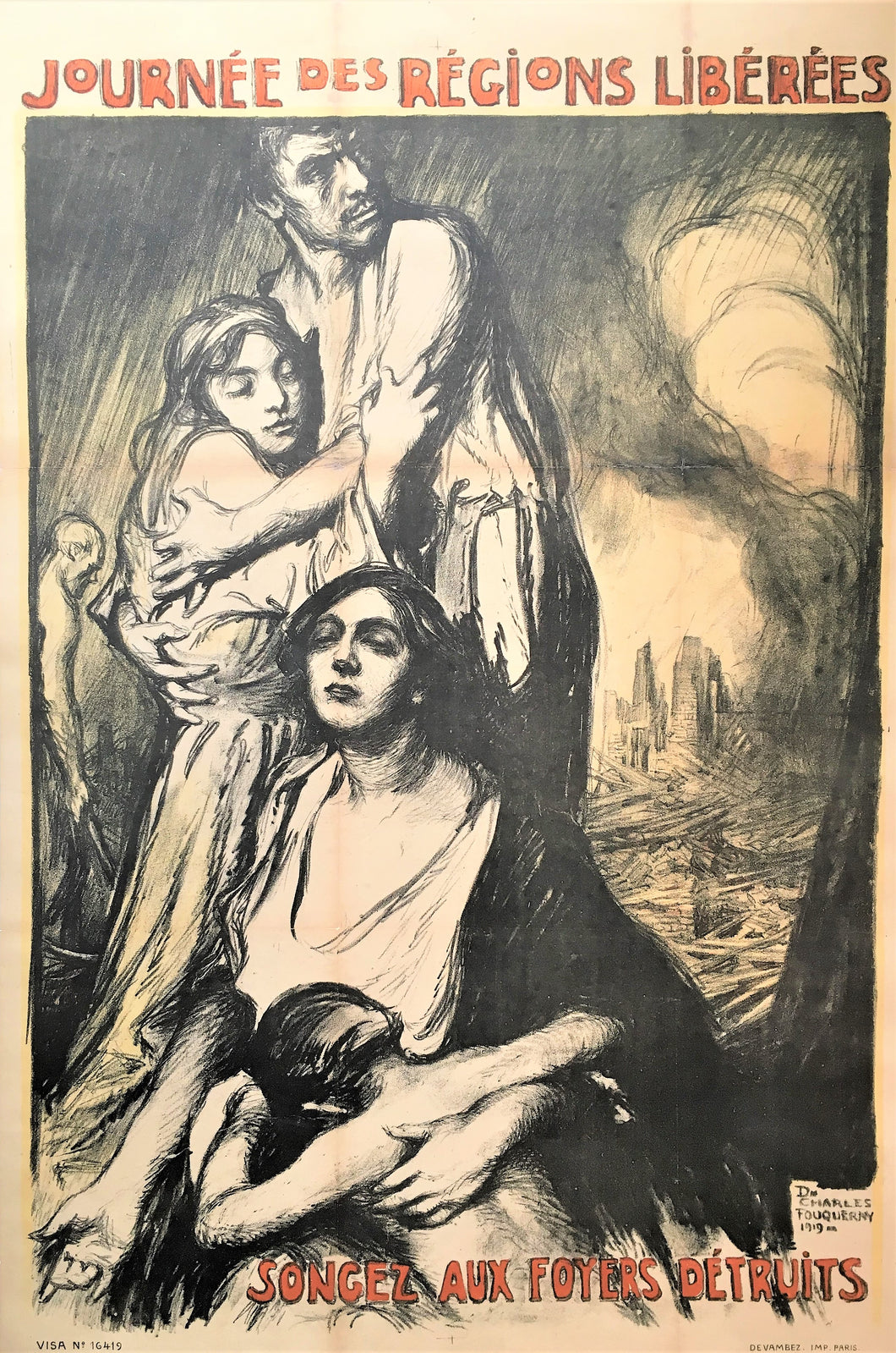 Original - France Great War Poster “Day of the Liberated Regions”