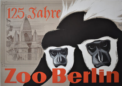 Original 125th Anniversary of the Berlin Zoo Poster