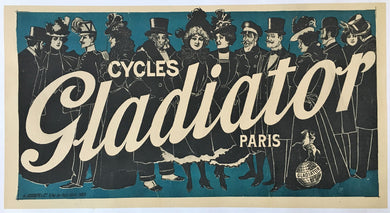 Original 1895 French Cycles Gladiator Bicycle Poster
