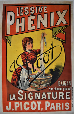 Original 1900 Poster for Lessive Phenix Paris poster.