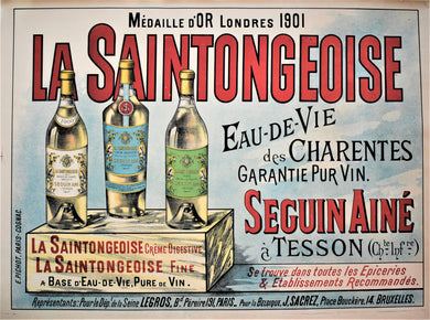 Original 1900s French Liquor La Saintongeoise