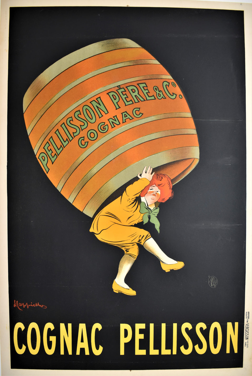 Original 1907 Cognac Pellisson by Cappiello Poster