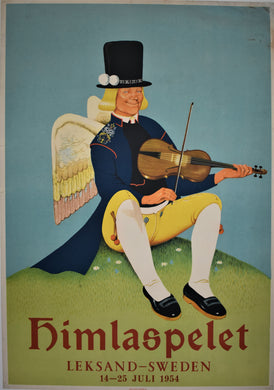 Original 1954 Swedish Heavenly Play Poster