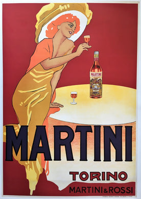 Original 1960s Italian Martini Torino Poster