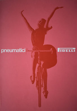 Original 1963 Pirelli Cycle Tire Advertising Poster