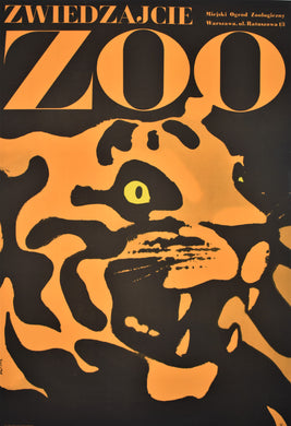 Original 1964 Polish Zoo Poster