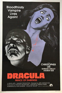 Original 1966 Dracula Poster, Prince of Darkness, Christopher Lee