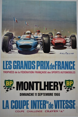 Original 1966 Montlhery Grand Prix de France Poster